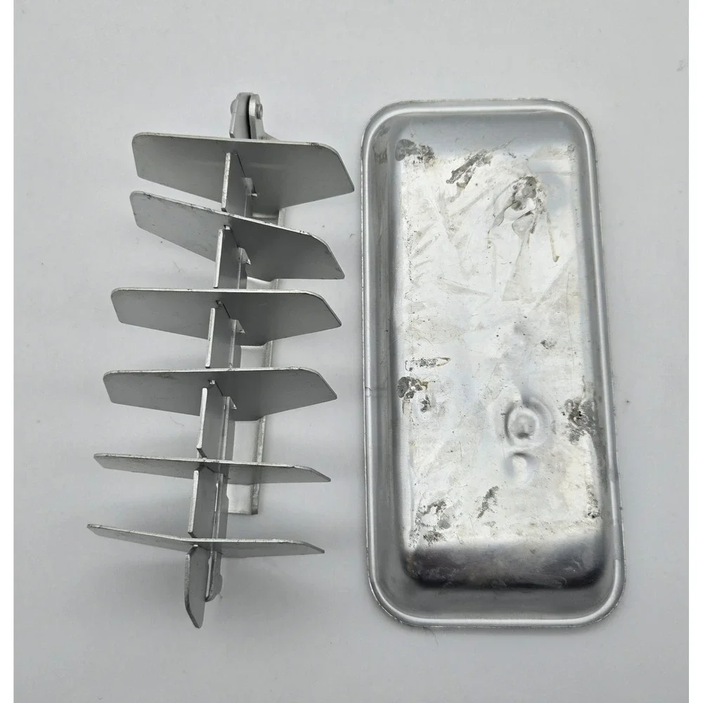 Vintage Ice Cube Tray Lever Release MCM‎ Aluminum Silver Barware 1950